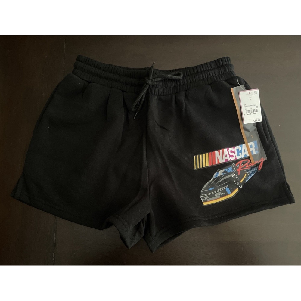 NASCAR Unisex Youth Black Sweat Shorts Size Small New with Tags